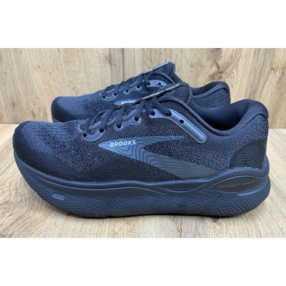 Brooks Ghost Max Women's Size 10 D Wide Black Running Walking Shoes 1203951D020 - Picture 3 of 13
